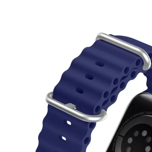 DUX DUCIS Ocean Wave szilikon szíj Apple Watch 42 / 44 / 45 mm kék-6934913033937 4 kép