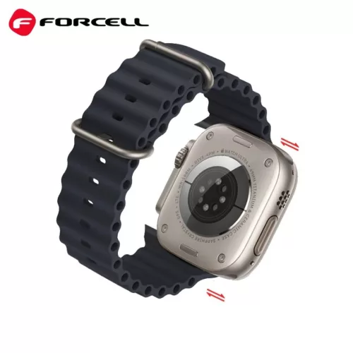 FORCELL F-DESIGN FA12 szíj Apple Watch 38 / 40 / 41 mm-hez kék-5903396223532 4 kép