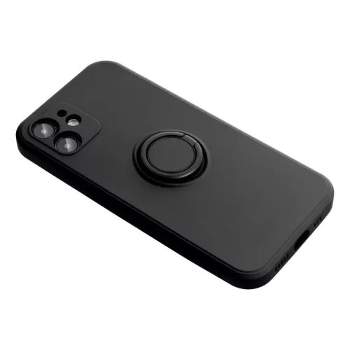 Szilikon gyűrűs tok iPhone 15 Pro fekete-5903396213984 2 kép