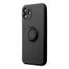 Szilikon gyűrűs tok iPhone 15 Pro fekete-5903396213984 4 kép