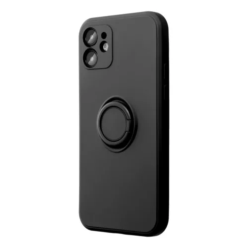 Szilikon gyűrűs tok iPhone 15 Pro fekete-5903396213984 4 kép