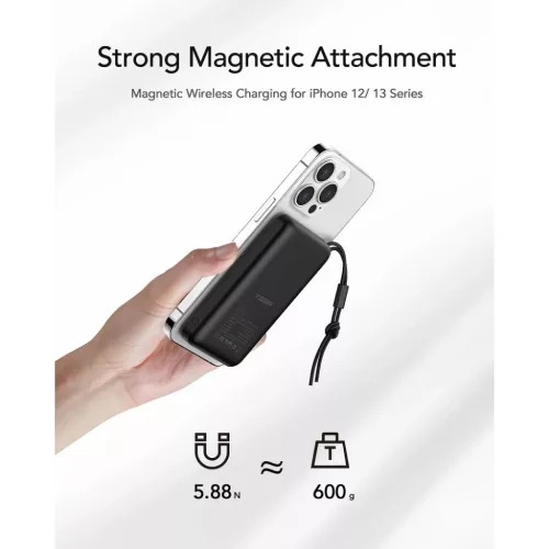 VEGER powerbank 10 000 mAh indukciós töltéssel kompatibilis MagSafe-6970453555812 2 kép