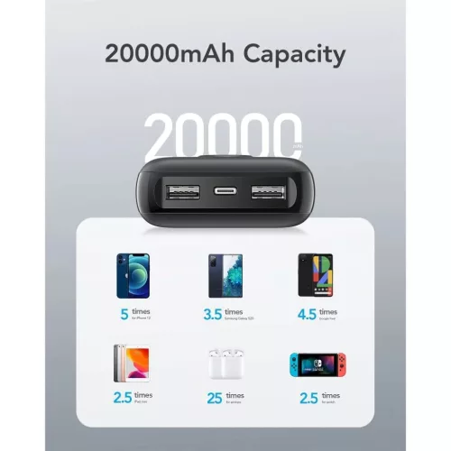VEGER powerbank 20 000 mAh PD QC3.0 2A20W L20S (VP2039PD / W2039PD) fe-6970453555928 7 kép