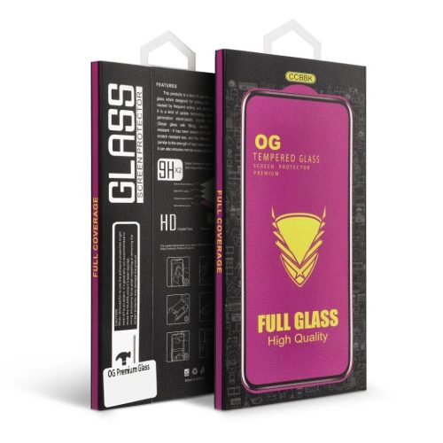 OG Premium Glass - iPhone 13 fekete üvegfólia