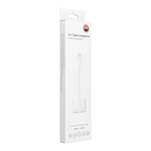 AUX 2 az 1-ben adapter Type C (apa) - Type C (anya) / Type C (anya) BO-5903396106545 2 kép