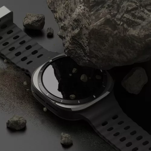 RINGKE SLIM & EDZETT ÜVEG GALAXY WATCH ULTRA (47 MM) TITANIUM FEKETE -8809961787744 7 kép