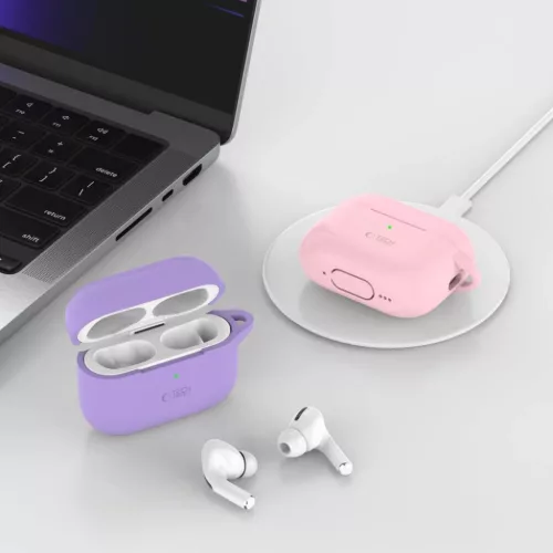 Tech-protect Silicone Hook Apple Airpods Pro 1 / 2 Caffe Latte Tok-5906302313280 3 kép