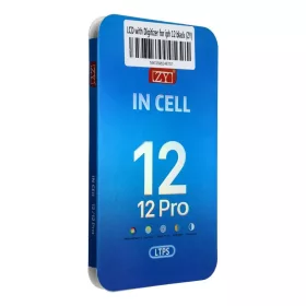   LCD kijelző iPhone 12 / 12 Pro digitizerrel fekete (ZY-LTPS) IC áthelyezhető