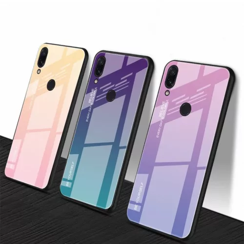 Gradient 9H üveghátlapú tok szilikon kerettel Xiaomi Redmi Note 7 p-9111201890817 4 kép