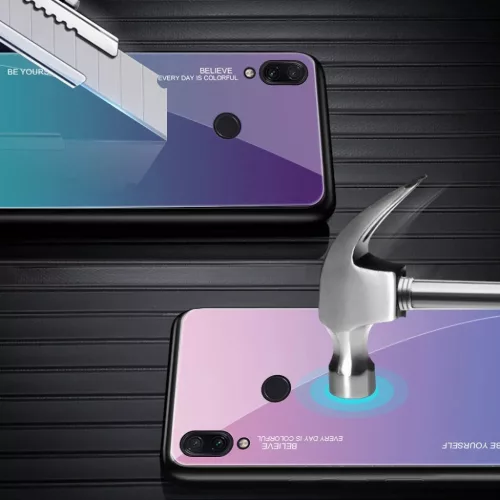 Gradient 9H üveghátlapú tok szilikon kerettel Xiaomi Redmi Note 7 p-9111201890817 6 kép