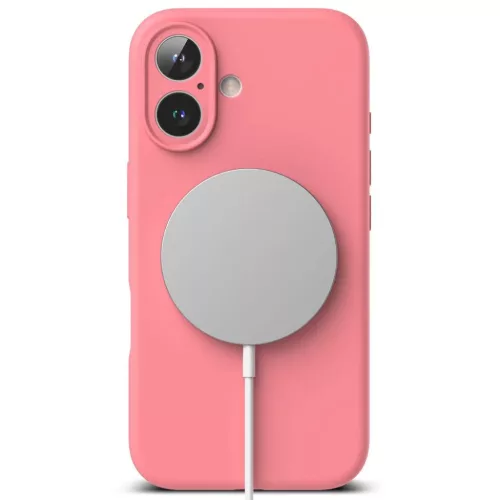 Ringke Silicone Magnetic Magsafe Iphone 16 Pink Tok-8800274960657 4 kép