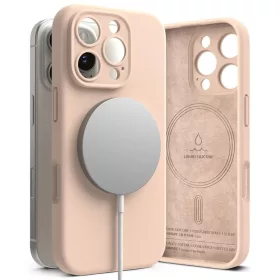 Ringke Silicone Magnetic Magsafe Iphone 16 Pro Pink Sand Tok