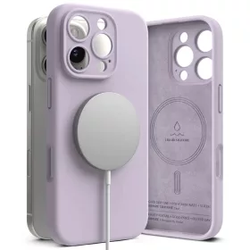 Ringke Szilikon Mágneses Magsafe Iphone 16 Pro Max Világos Lila Tok-8809961789700 1 kép