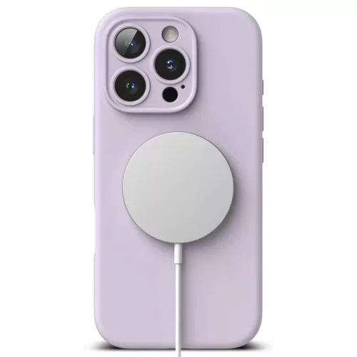 Ringke Szilikon Mágneses Magsafe Iphone 16 Pro Max Világos Lila Tok-8809961789700 4 kép