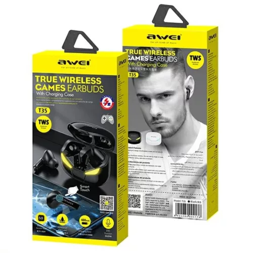 AWEI Bluetooth 5.0 T35 TWS vezeték nélküli fülhallgató + dokkoló-6954284004176 6 kép