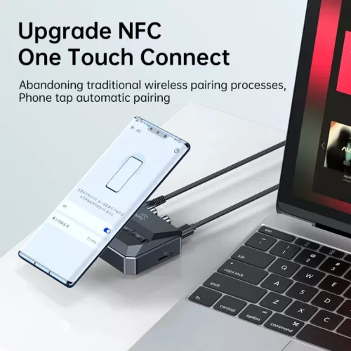 HIGI T59 bluetooth audio adó / vevő AUX 3.5mm adapter + microSD, USB- 3 kép