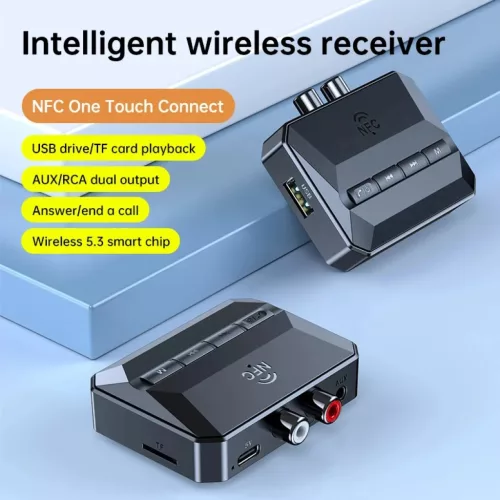 HIGI T59 bluetooth audio adó / vevő AUX 3.5mm adapter + microSD, USB- 5 kép