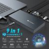 Rocketek 9in1 USB Type-C HUB USB 3.0/Thunderbolt 3 USB-C dokkoló szü- 3 kép