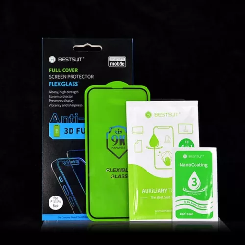 Bestsuit Flexible Hybrid Glass 5D Apple iPhone 16 fekete üvegfólia-5903396315190 9 kép