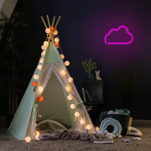 Neon LED Fény FELHŐ rózsaszín NNE25 Neolia-5907457773486 8 kép