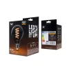 LED Izzó Filament E27 G95 4W 230V 2000K 250lm SF füstös Forever Light