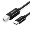 Ugreen nyomtató kábel USB-C - USB-B 480Mb/s 2m fekete (US241)-6957303854462 1 kép