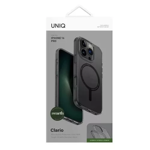 Uniq Clario tok iPhone 16 Pro 6.3" Magclick Charging füst/sötétszü-8886463689745 4 kép