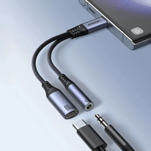 Joyroom SY-C02 2in1 DAC adapter USB-C to USB-C / 3.5 mm mini jack - fe-6956116773861 8 kép