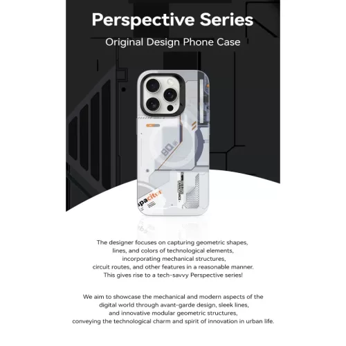  iPhone 15 Pro Max Fehér Benks Magnetic Mecha Series tok-6948005903251 2 kép