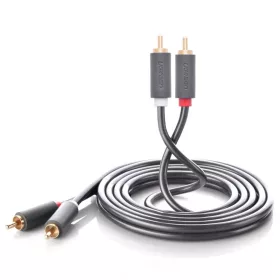 Ugreen sztereo 2RCA audio-video kábel Cinch 5m szürke (10520)-6957303815203 1 kép