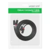 Ugreen sztereo 2RCA audio-video kábel Cinch 5m szürke (10520)-6957303815203 3 kép