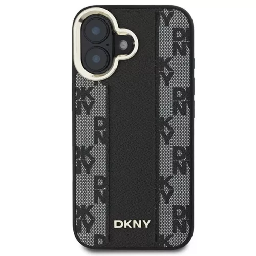  Apple iPhone 16 Plus Fekete DKNY Kockás Mintás Magsafe tok-3666339333157 3 kép