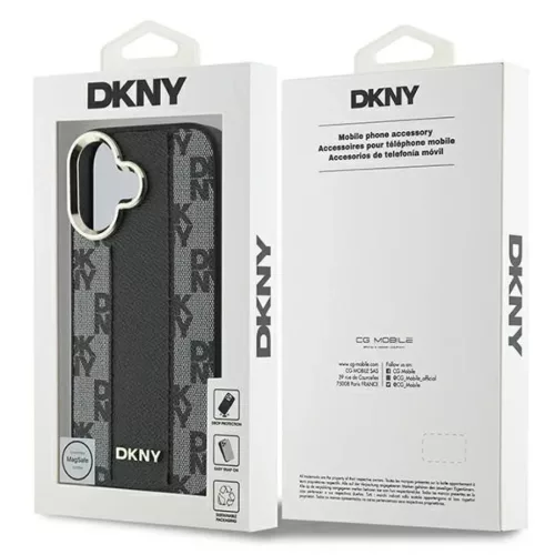  Apple iPhone 16 Plus Fekete DKNY Kockás Mintás Magsafe tok-3666339333157 8 kép