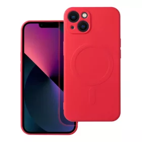   SILICONE MAG COVER tok MagSafe kompatibilis IPHONE 13-hoz piros