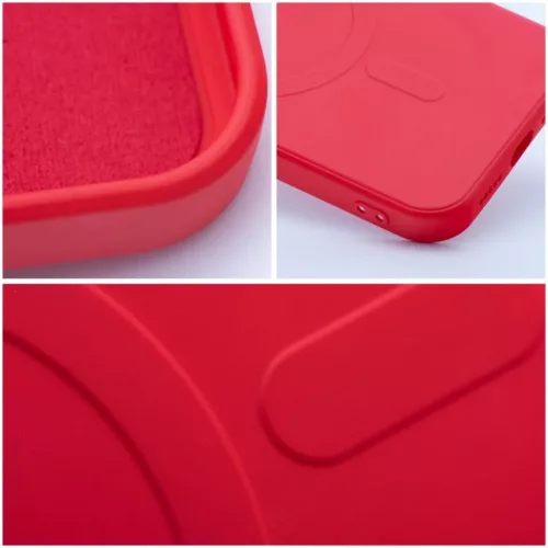 SILICONE MAG COVER tok MagSafe kompatibilis IPHONE 13-hoz piros-5903396162558 3 kép