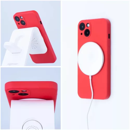SILICONE MAG COVER tok MagSafe kompatibilis IPHONE 13-hoz piros-5903396162558 4 kép