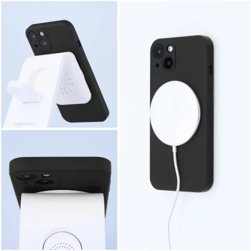 SILICONE MAG COVER tok MagSafe kompatibilis IPHONE 14 fekete-5903396179112 9 kép