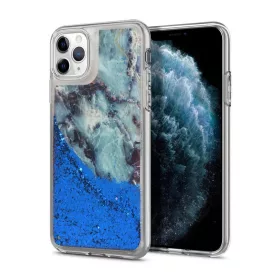 Folyékony flitteres mintájú TPU tok iPhone 11 Pro kék-5900217332978 1 kép