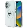  iPhone 16 Plus fehér Karl Lagerfeld IML Metal Choupette Head MagSafe tok