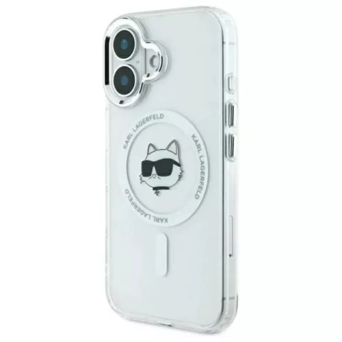  iPhone 16 Plus fehér Karl Lagerfeld IML Metal Choupette Head MagSafe-3666339318093 2 kép