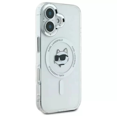  iPhone 16 Plus fehér Karl Lagerfeld IML Metal Choupette Head MagSafe-3666339318093 4 kép
