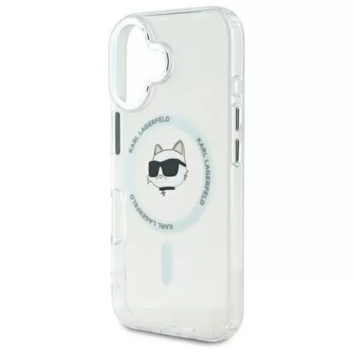  iPhone 16 Plus fehér Karl Lagerfeld IML Metal Choupette Head MagSafe-3666339318093 6 kép