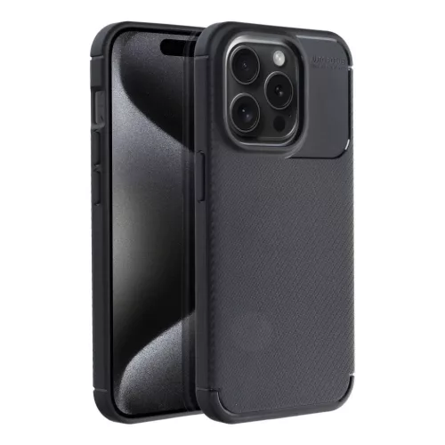 CARBON PREMIUM tok IPHONE 15 Pro fekete tok-5903396212086 6 kép