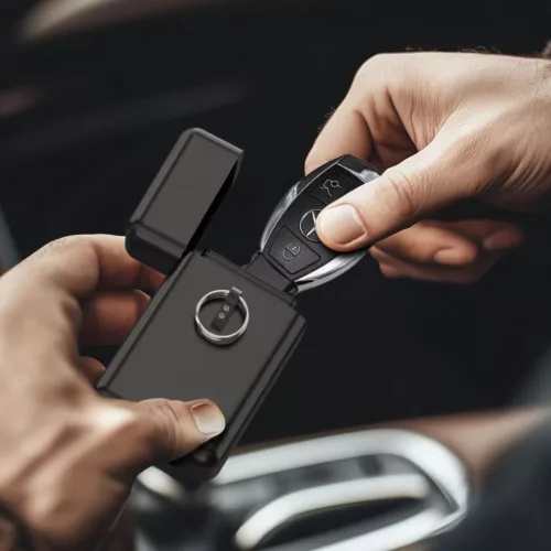 Tech-Protect KLR200 Fém Keyless RFID jelblokkoló tok fekete blokkol�-5906302377008 5 kép