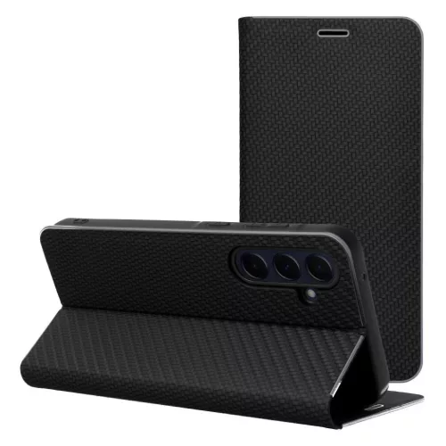 LUNA Carbon fliptok Samsung Galaxy A13 4G fekete tok-5903396150425 3 kép