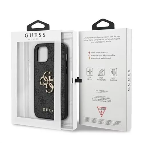Guess GUHCP12M4GMGGR iPhone 12/12 Pro 6,1" szürke tok 4G Big Metal Lo-3666339004576 8 kép