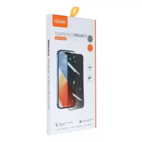 6D Pro Veason Privacy üvegfólia - iPhone 15 fekete-5903396248450 2 kép