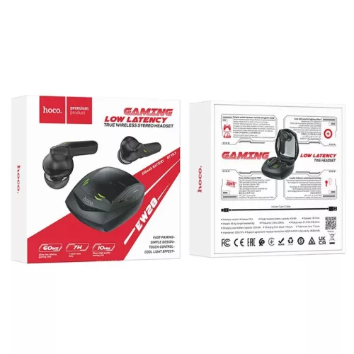 HOCO vezeték nélküli fülhallgató bluetooth TWS EW28 fekete-6931474785046 5 kép