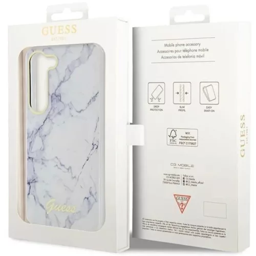 Guess GUHCS23SPCUMAH S23 S911 fehér/fehér Marble fliptok-3666339117405 8 kép