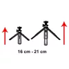 Mini Tripod telefontartó állvány selfie bot és GoPro tartó fekete-9111201898547 4 kép